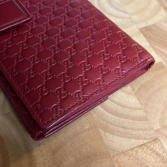 EUC Gucci Micro Guccissima Red Long Wallet - Picture 5 of 9